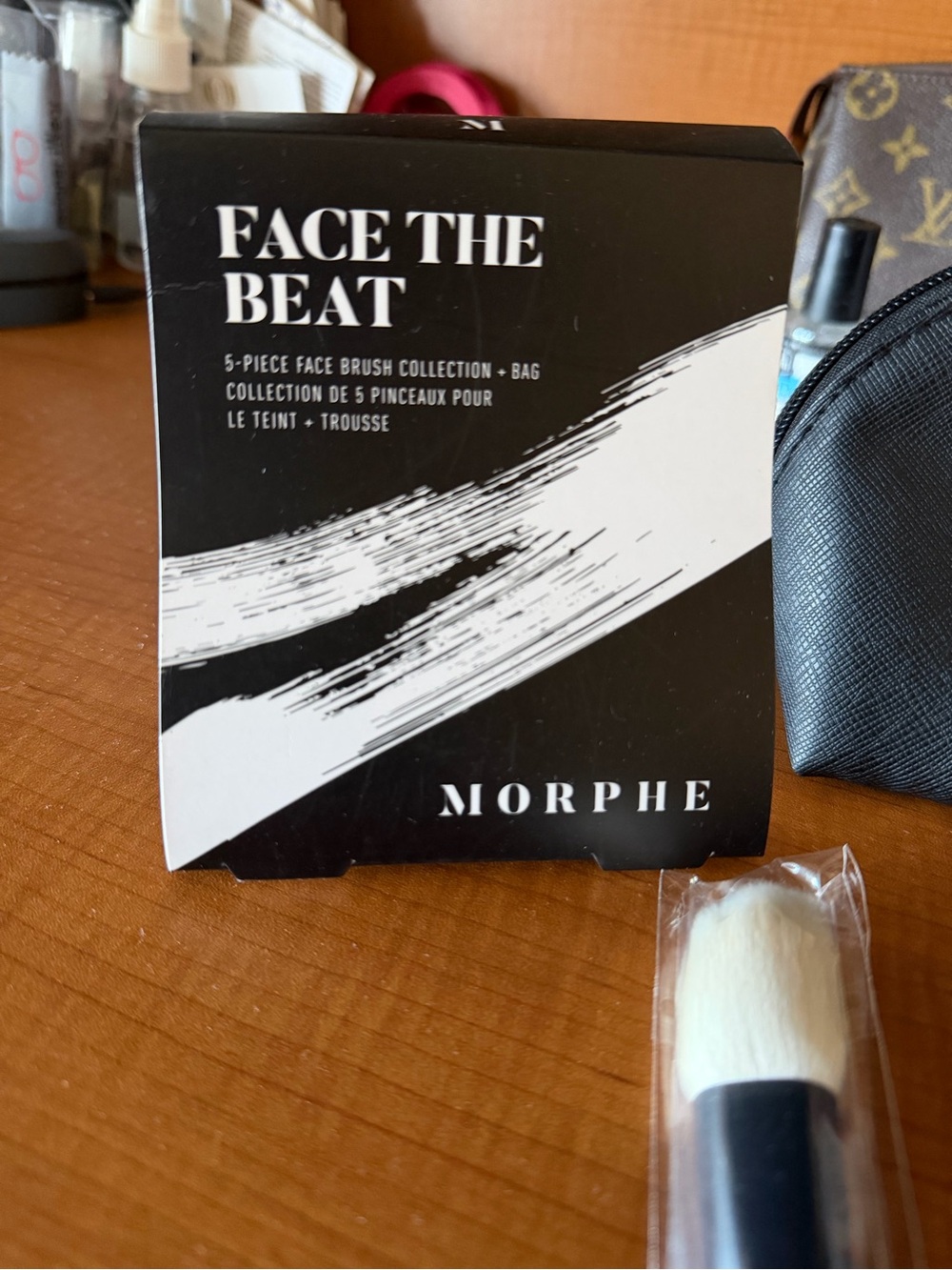 Morphe "Face The Beat" 5-Piece Face Brush Collection - Black & White